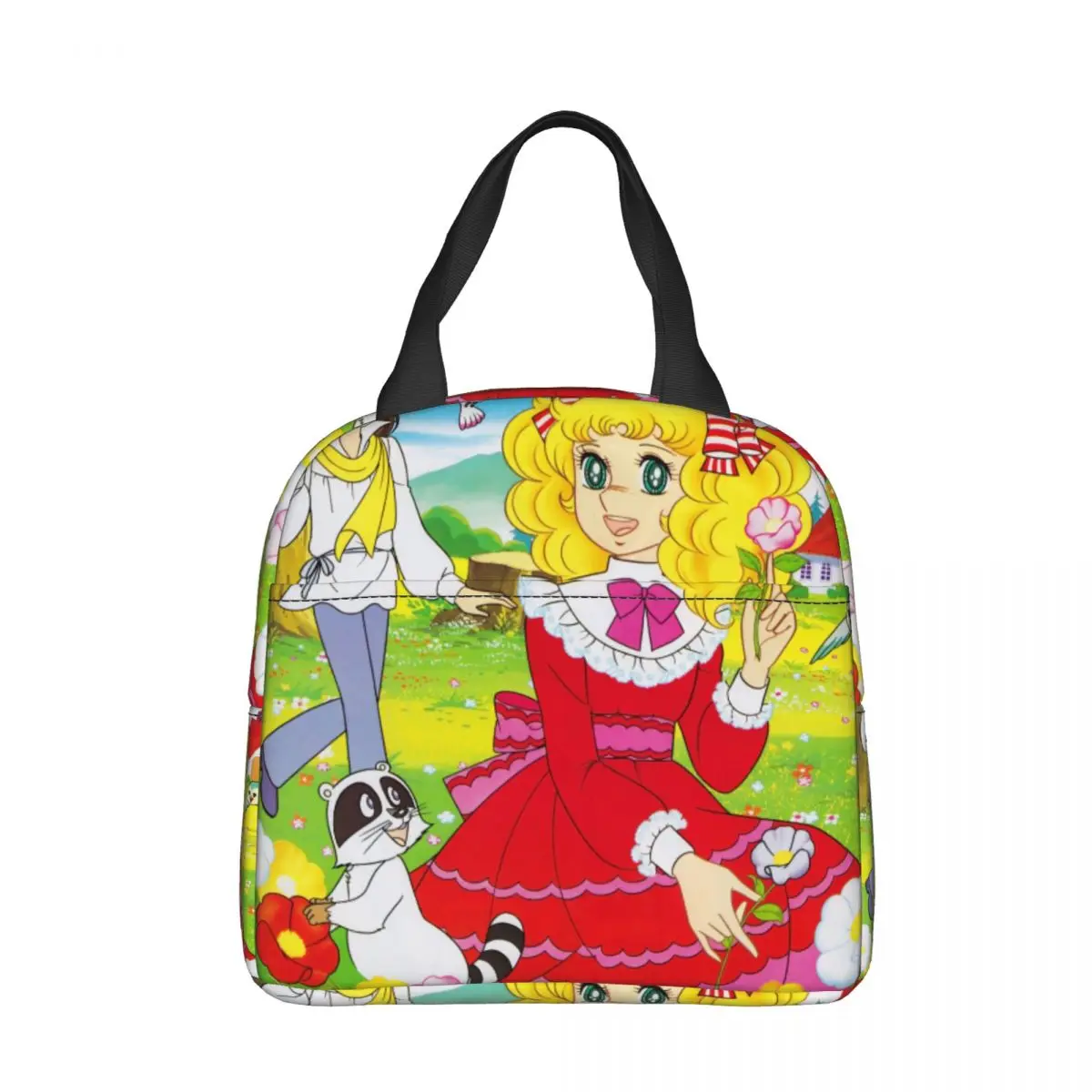 Candy Candy Cartoons Insulated Lunch Bags Thermal Bag Reusable Cute Anime High Capacity Tote Lunch Box Food Bag School Outdoor