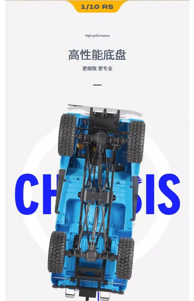 FMS 1/10 RC Crawler FJ40 RC Model 2.4Ghz Remote Control Without Battery Blue