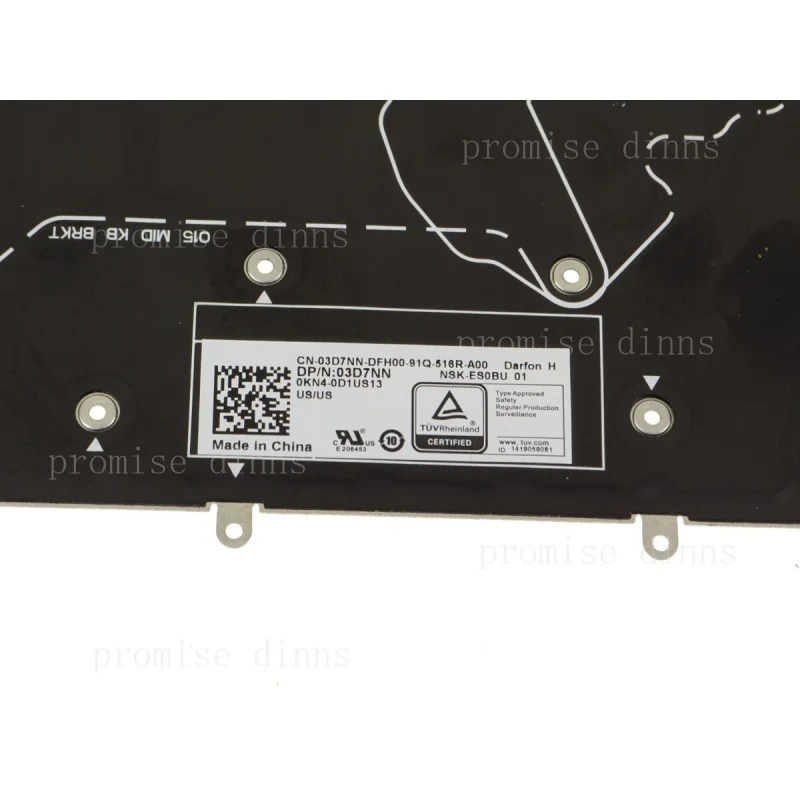 M  03D7NN FOR DELL Alienware m15 m17 Laptop Backlit Keyboard