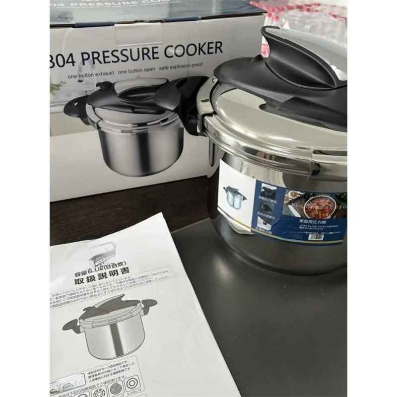 

304 Stainless Steel 6L Pressure Cooker Three-Layer Thickened Explosion-Proof Pot Gas Induction Cooker Universal Pressure Cooker