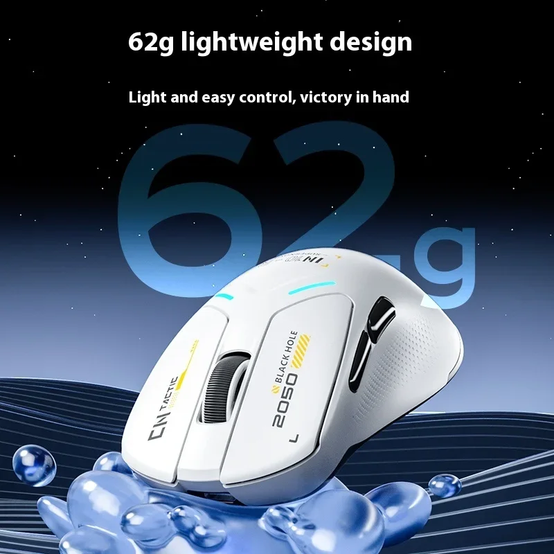 INPHIC IN10R ratón inalámbrico modo Tri inalámbrico PAW3395 8000Hz tasa de orolling ligero Gaming ergonómico ratones Gamer accesorios de PC