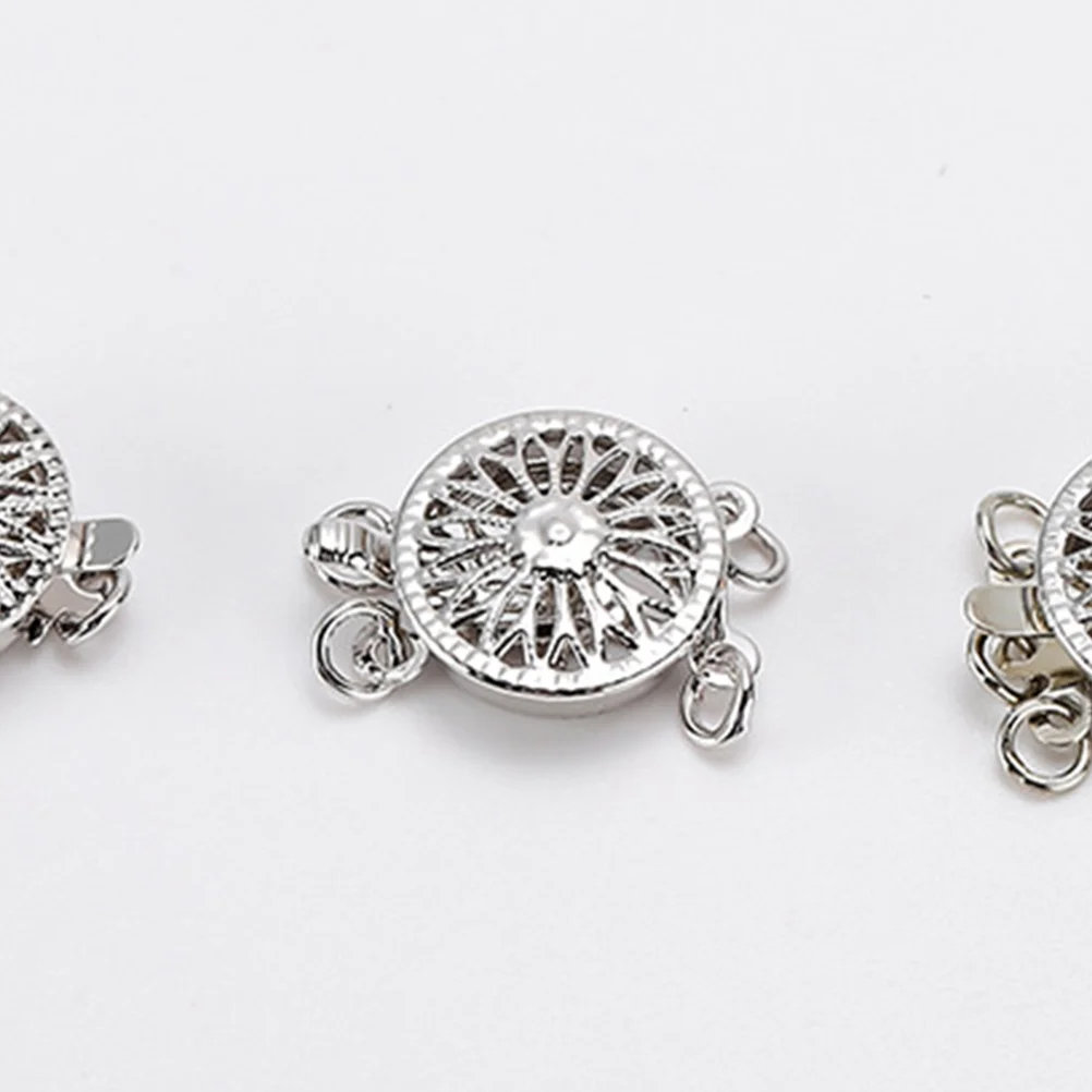 

2pcs Metal Buckle Pearl Bracelet Necklace Clasp Sturdy Durable Sunflower DIY Jewelry Slide Lock Multi Strands Connectors