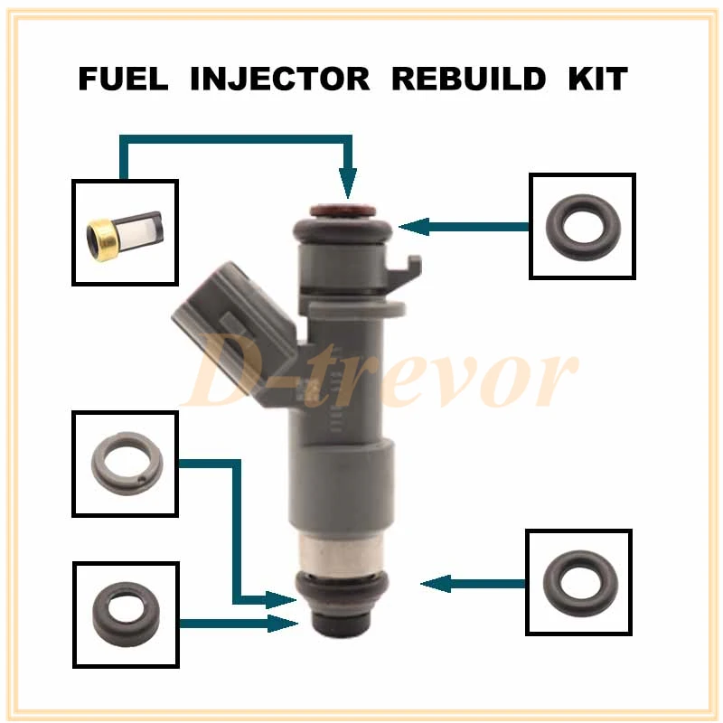 Fuel injector nozzle repair kit for 2008-2013 Acura MDX 3.7L V6 16450-R70-A01