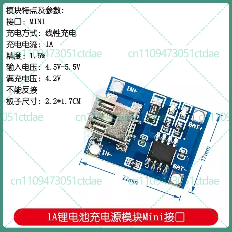 For TP4056 1A Lithium Battery Charger Module Mini USB