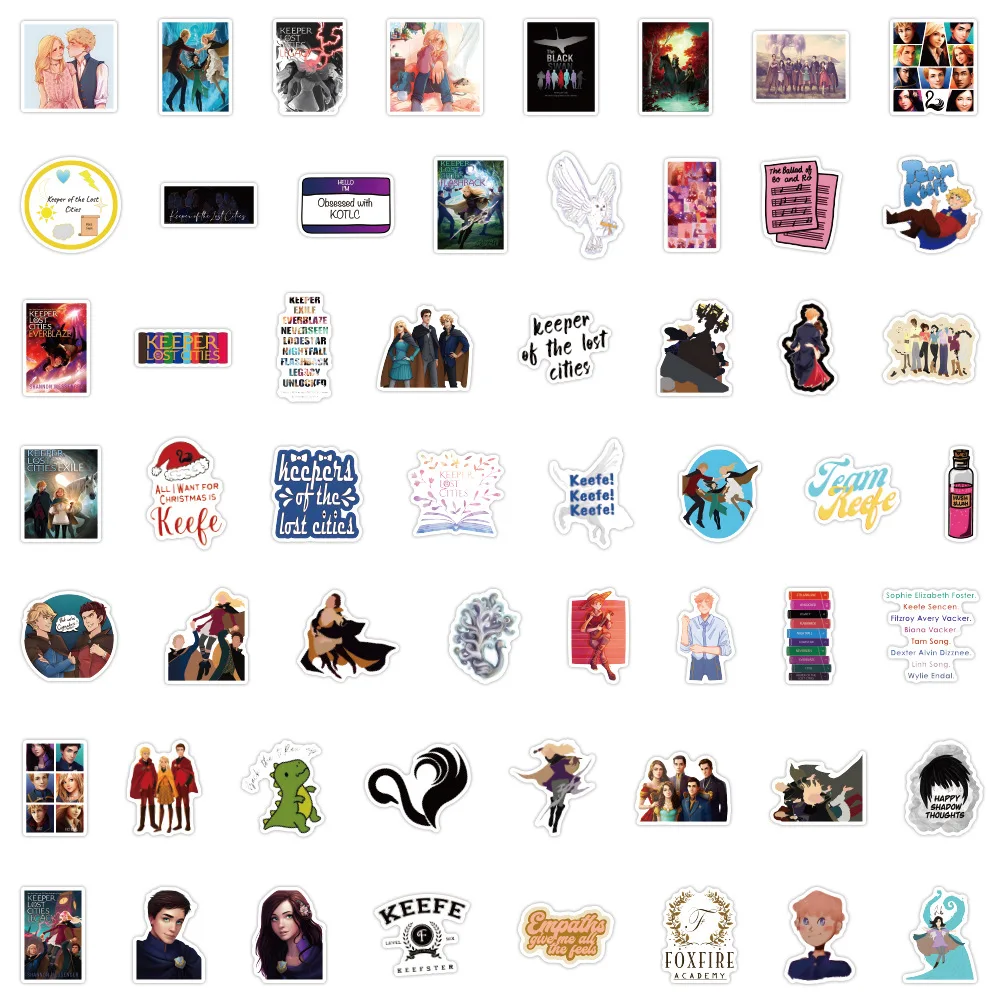 10/30/55PCS Novel Keeper of the Lost Cities Stickers Cool Cartoon Graffiti DIY Notebook Luggage Guitar Waterproof Decal Kids Toy