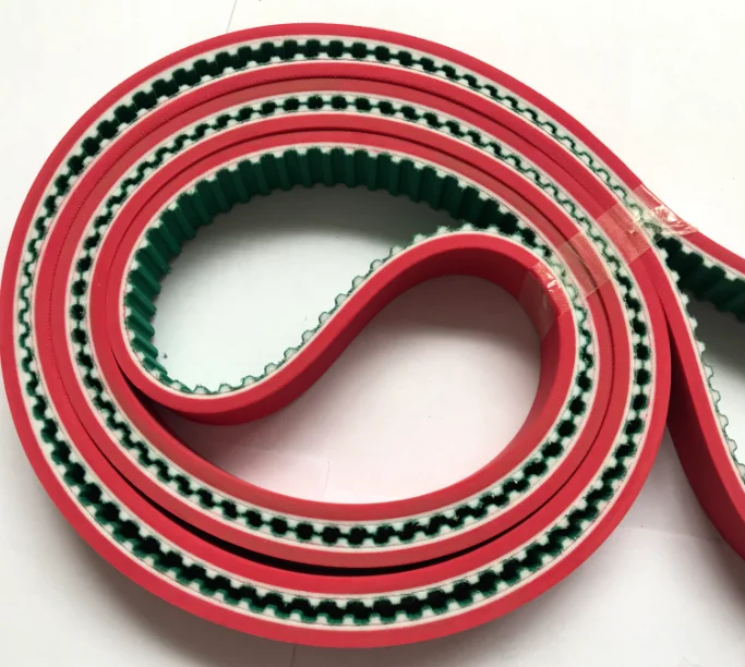 Timing Belt 100T10-4540/5700+7.5T(Red Rubber) for Edge Banding Machine SCM Oli MK260 Evo. Polyurethane Synchronous Belt