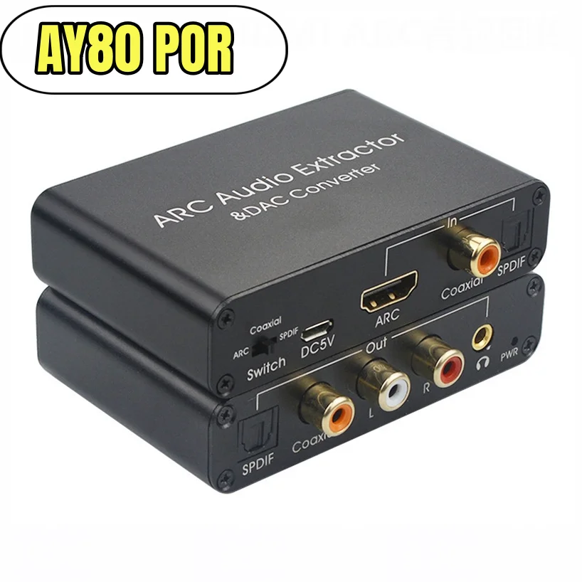192KHz HDMI ARC Audio Extractor HDMI ARC zu koaxialen optischen Toslink Digital SPDIF Switch 3,5mm AUX Analog Audio Return Channel – Detail 11