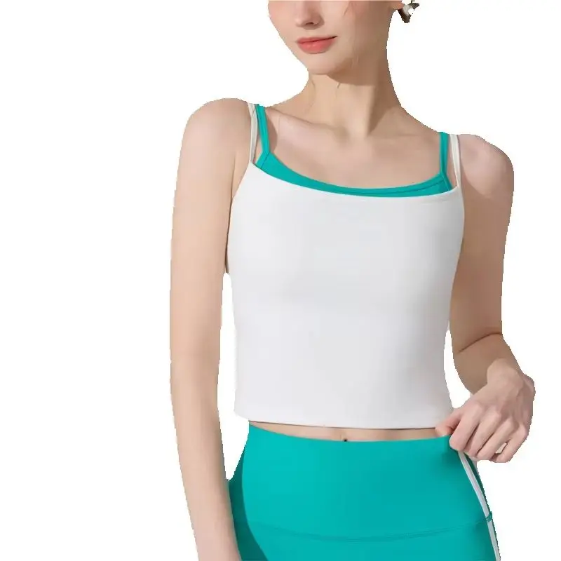Women's Sports Bra High Impact Seamless Yoga Bra Backless Crisscross Running Gym Workout Fitness Top Push Up Contrast Color