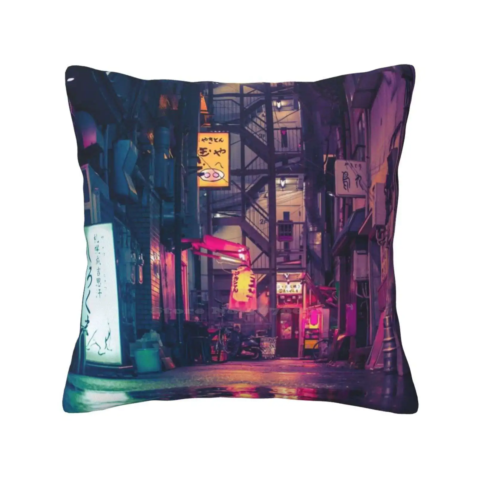 

Film Tokyo Pillows Case Bedroom Home Decoration Hdr Shibuya Japanese Light Moody Retro Future Scifi Akira Ghostintheshell