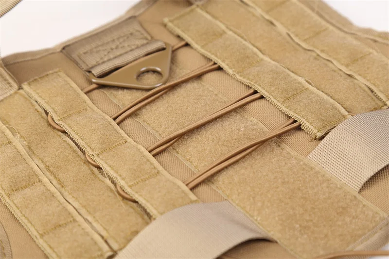 Taktische Militärweste für Haustiere, Outdoor-Trainingsweste, Hundegeschirr und Leine, Set mit Halsband für mittelgroße und große Hunde, Deutscher Schäferhund – Detail 12