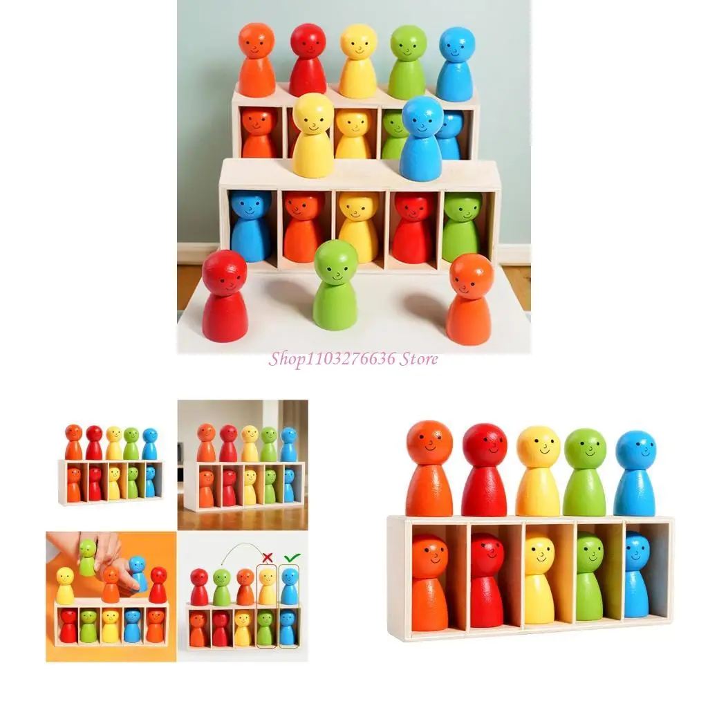 R6FD Couleur en bois interactif Ensemble correspondance éducative Développement cognitif Touet enfants