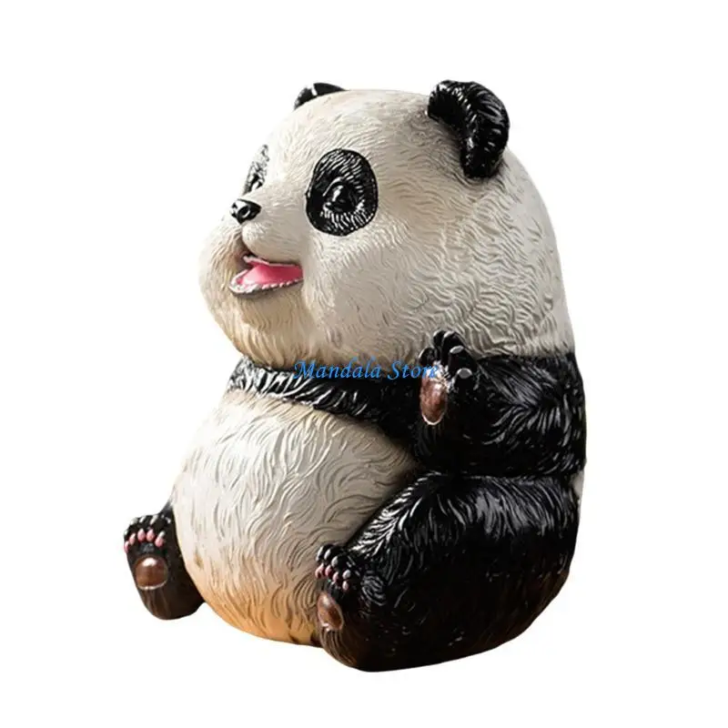 

U2JC Delicate Panda Educational Toy Figurine Panda Chinese Panda Table Desk Model for Collection Miniatures Figurine