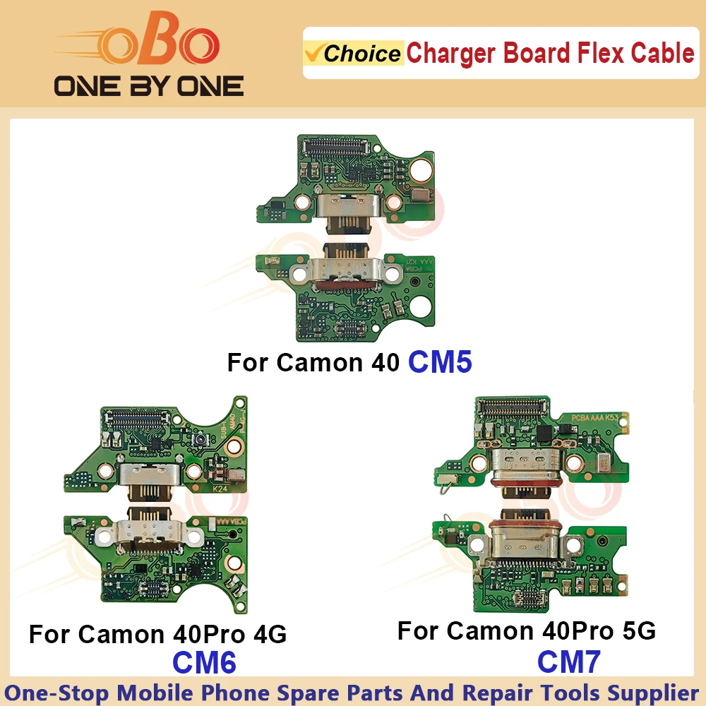 USB Charging Port Board For Tecno Camon 40 Pro 40Pro 4G 5G CM5 CM6 CM7 Charger Dock Connector Flex Cable Repair (1PC)