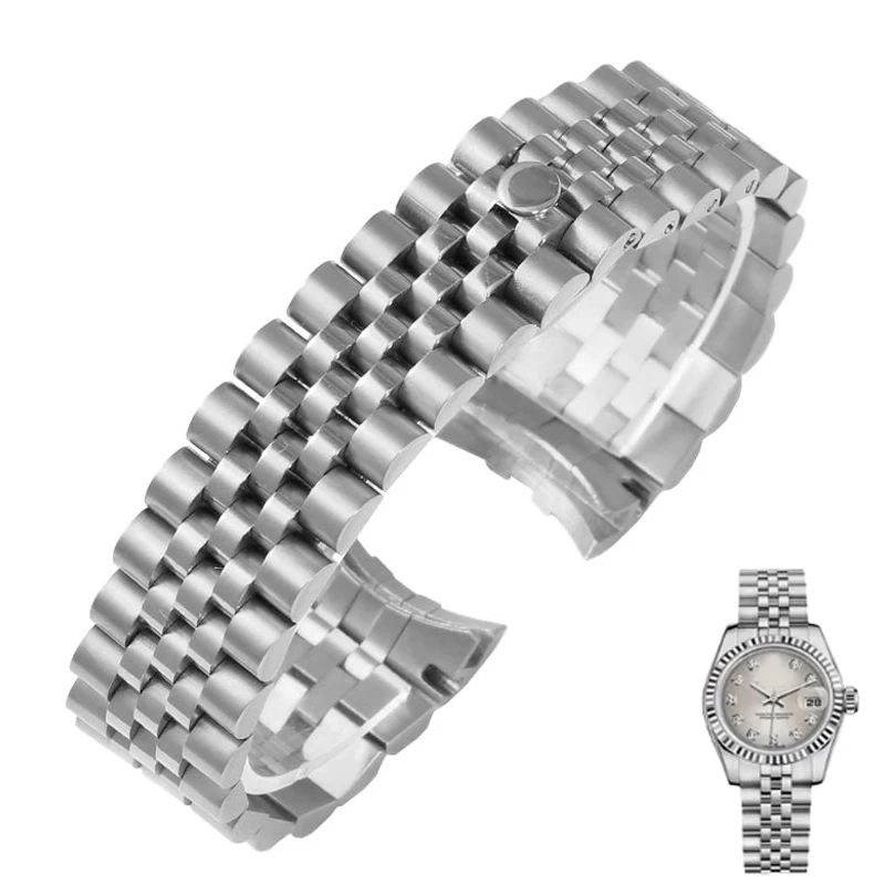 904L Stainless Steel Watch Accessories Strap For Rolex DATEJUST DAY-DATE OYSTERPERTUAL DATE Silver Watchbands 20mm 21mm