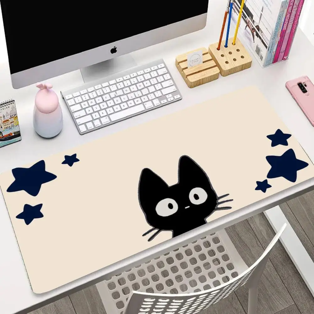 

Cute Cartoon Cat & Stars Mouse Pad - Non-Slip Gaming Desk Mat for PC/Laptop, Soft Comfort Office Pads
