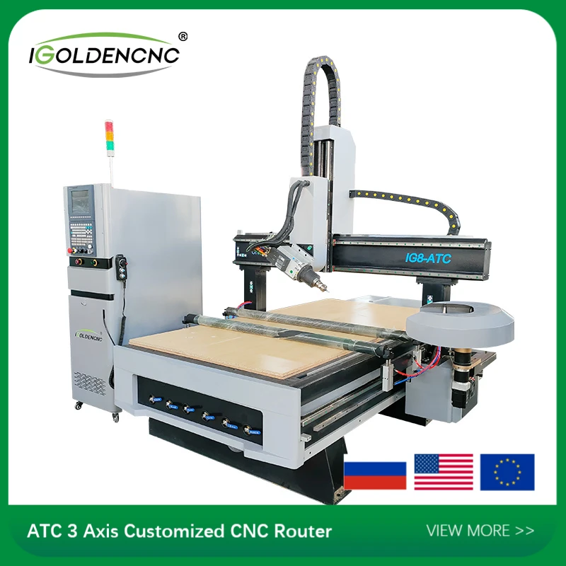 Hot Cnc 2022 Machine For Wood Customized  Kitchen Furniture Router Cnc Woodworking Atc Cnc Router 2030 Atc Router working