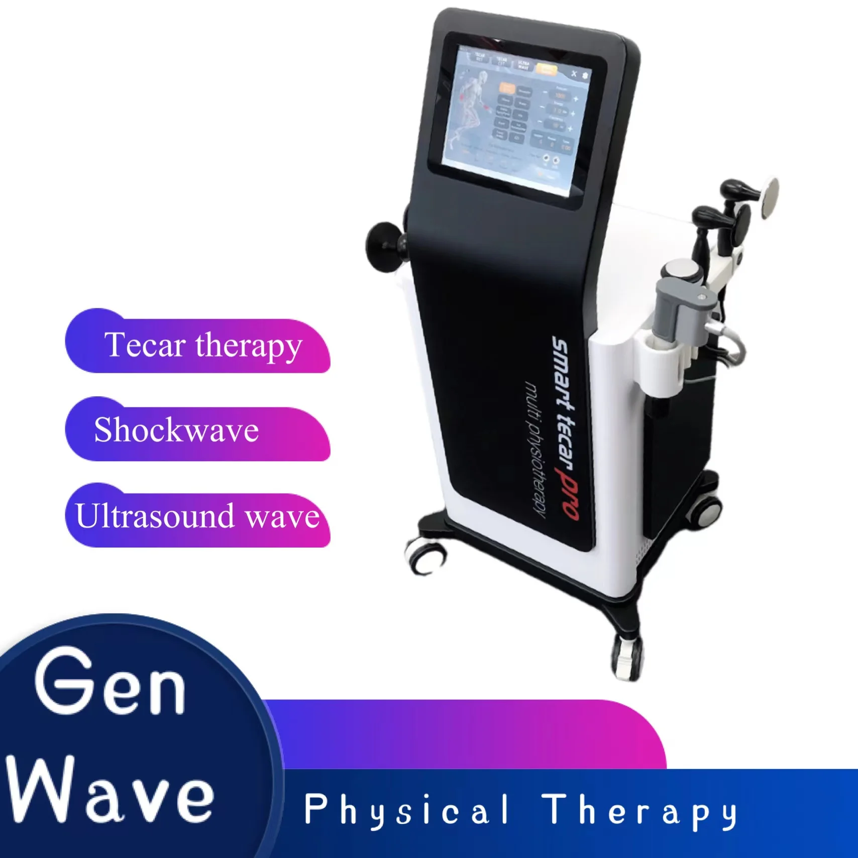 Pneumatic Shockwave Physiotherpapy Machine With Tecar Ultrasound for Low Back Pain Sport injuirys