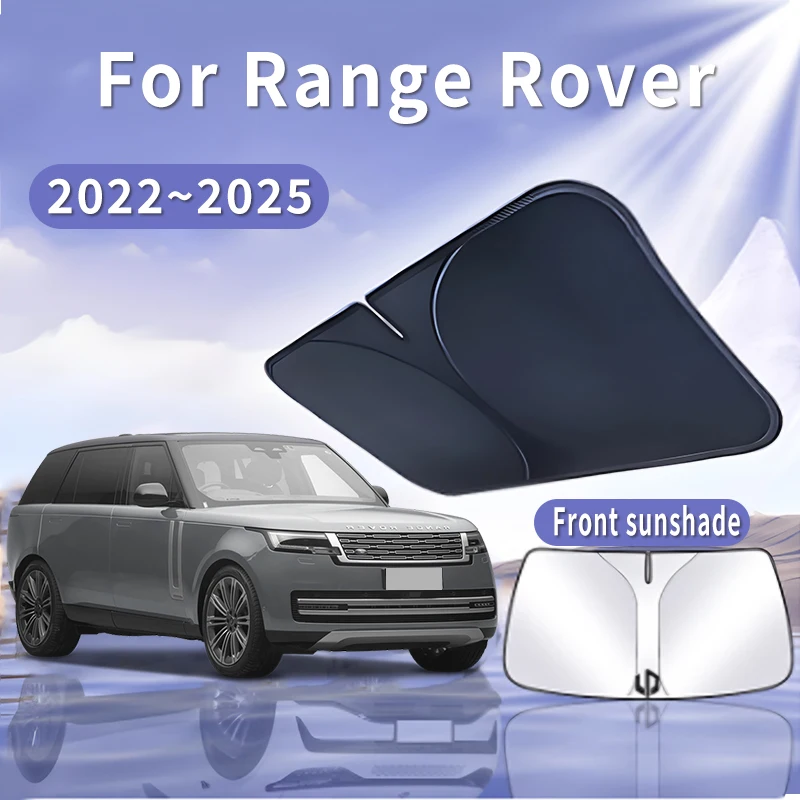 Foldable Car Sun Visor For Range Rover 2022~2025 2023 Front Windshield Sunshade Heat Insulation Summer Cooling Auto Accessories