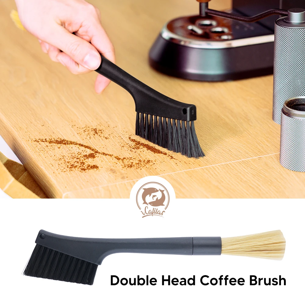 

Coffee Grinder Cleaning Brush Double Head Espresso Coffee Grinder Machine Clean Brush Matcha Keyboard Dusting Tool For Kitchen