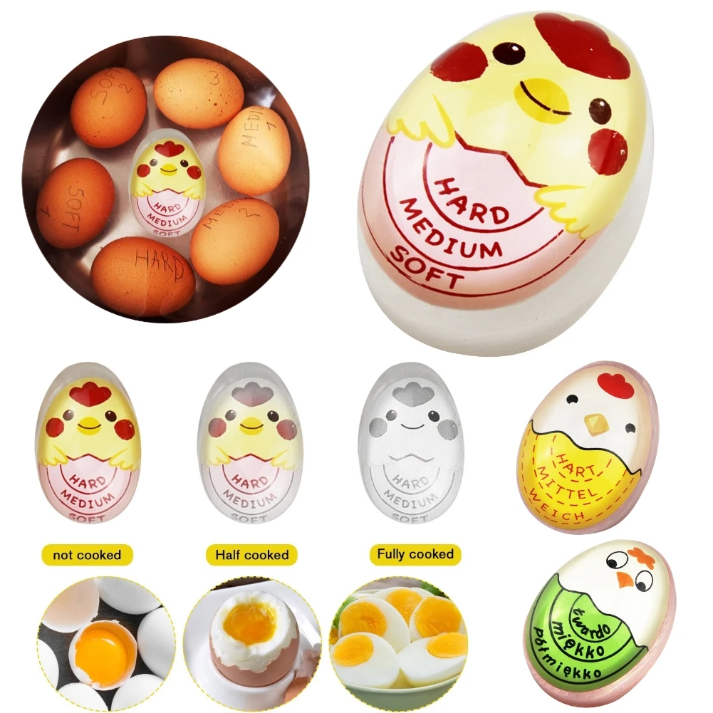 Color Changing Boiled Eggs Timer Kitchen Cooking Yummy Alarm Egg Boiled Tools Eco-Friendly Resin Timer for Kitchen