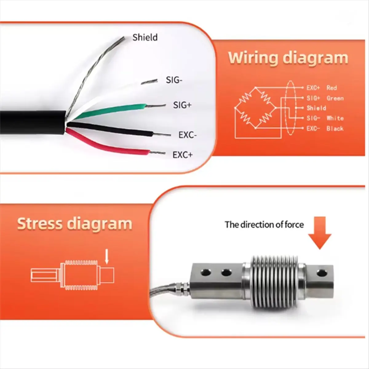 ♬◤Popular Style  ◥High Accuracy Miniature Tension Load Cell Weighing Scale 10kg S Type Load Cell Bellows Weighing Sensor