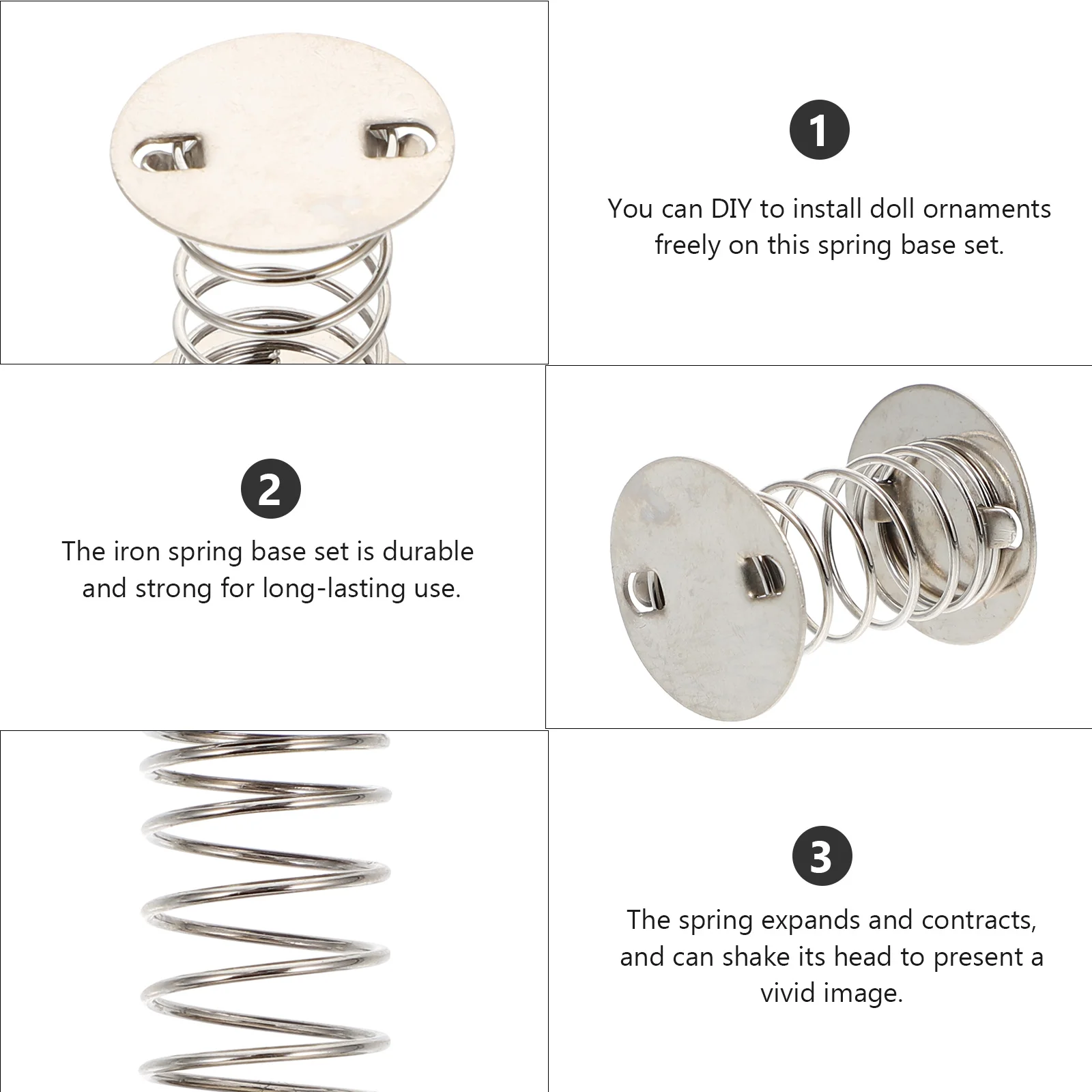 10개 세트 스프링 베이스 DIY 장식용 흔들림 장식품 대시보드 자동차 오토바이 자전거 장식 액세서리 흔들림 스프링 베이스