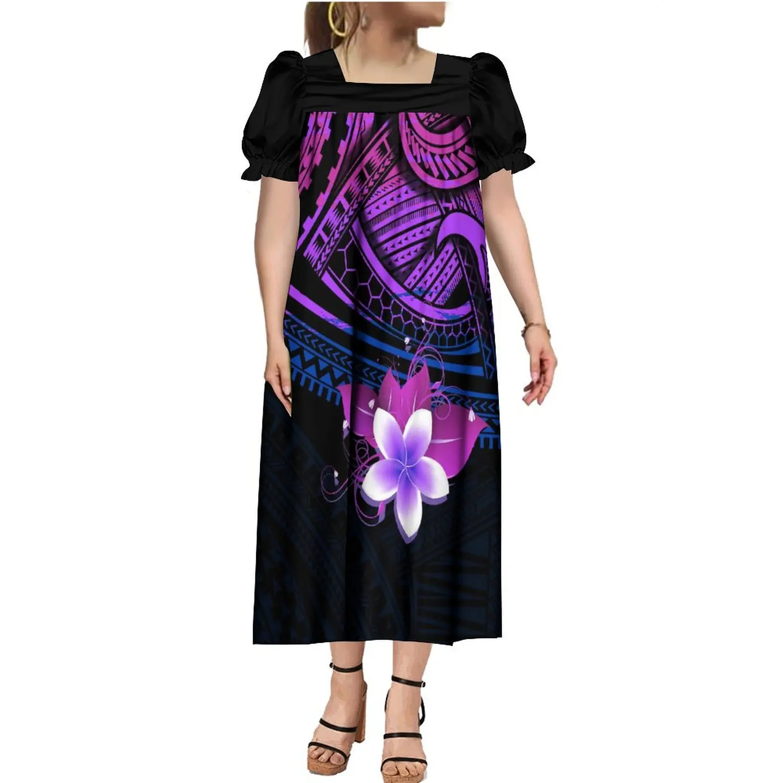 

Polynesian Exquisite Women Dress Custom MUMU Samoa Women Long Skirt Print Patterns Soft And Stretchy Free Shipping