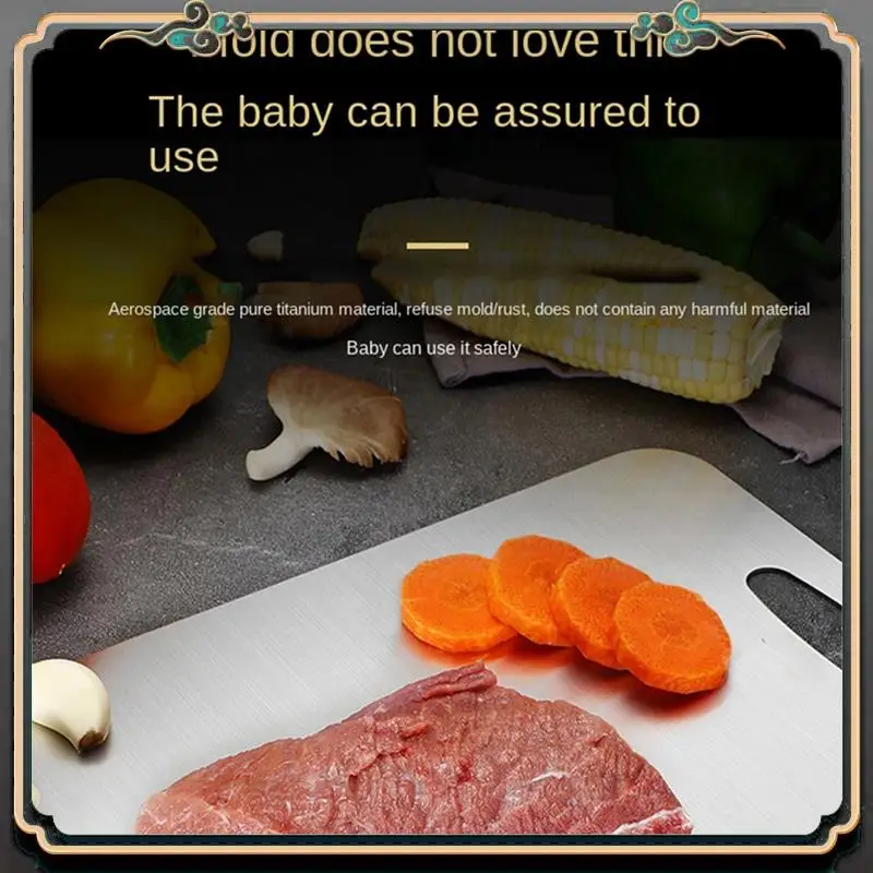 

Premium Titanium Alloy Cutting Board, Suitable For Home Kitchen Cooking, Outdoor Camping, Hiking And Backpacking.