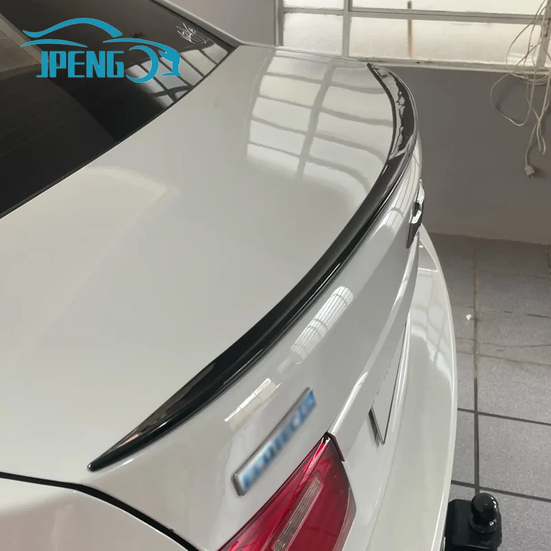 For Chevrolet Chevy Accessories Cruze Lt Rs 2010+ Car Rear Trunk Spoiler Wing Lip Glossy Black Rubber view 2