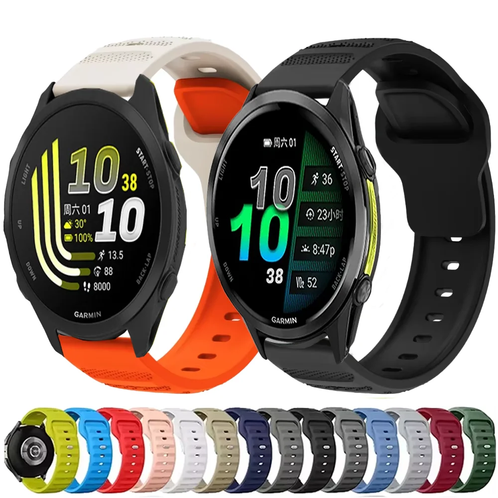 20mm 22mm Silikonarmband für Garmin Forerunner 170 70 970 570 965 955 265 255 165 55 Armband Garmin Venu 3 4 45mm Active 6 5