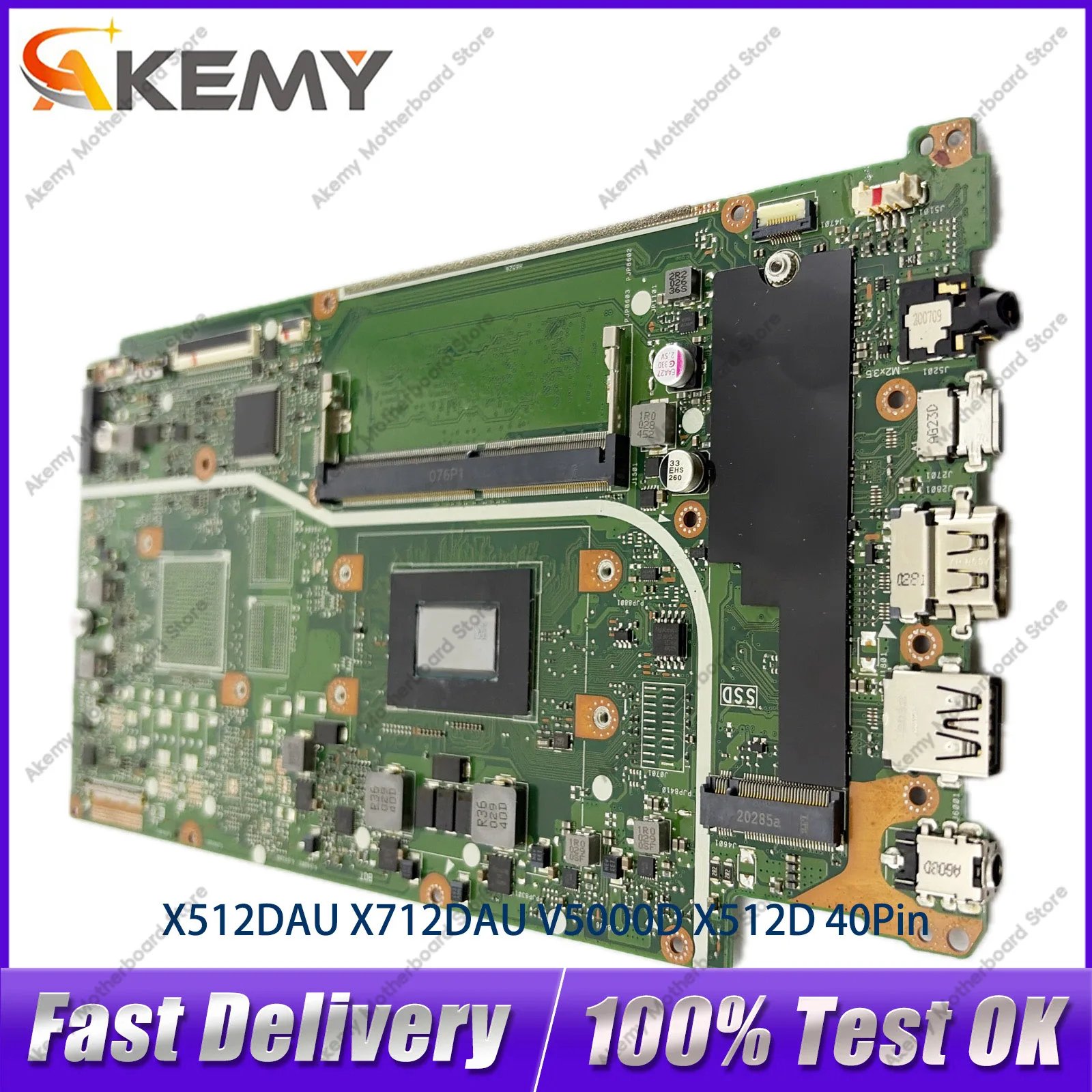 X512DAU Laptop Motherboard For ASUS VivoBook F512D M5050D X512DA X512DAP M512D V5000d X512D X512DK Mainboard With R3 R5 R7 CPU