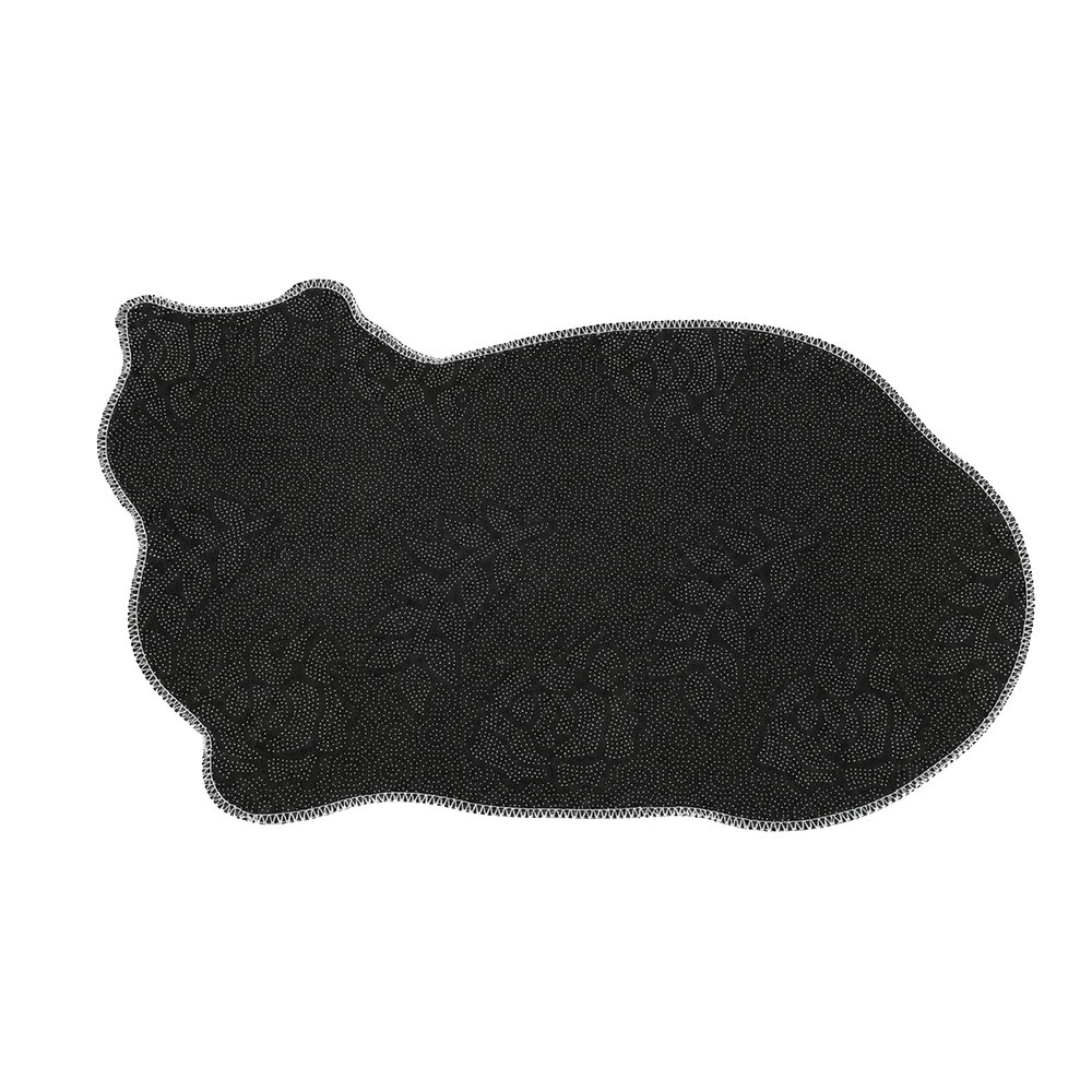 40*60cm Cute Cat Crystal Velvet Floor Mat Ginger Cat Russian Blue Bedroom Door Small Rug Water-absorbing Abrasion-resistant