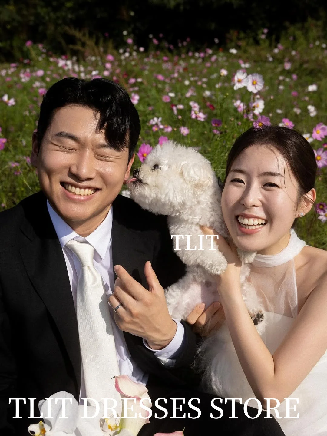 TLIT Simple White Silk Satin Tulle Straight Wedding Dresses Customized Halter Bridal Gowns Korea Wedding Dresses Photos Shoot