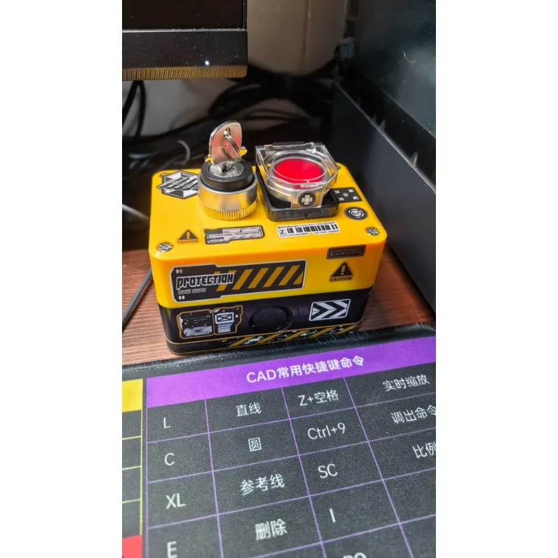 Desktop PC External Wired Power Switch Dual‑Button Host On‑Off Control Extension Switch For Computer Case DIY Mod