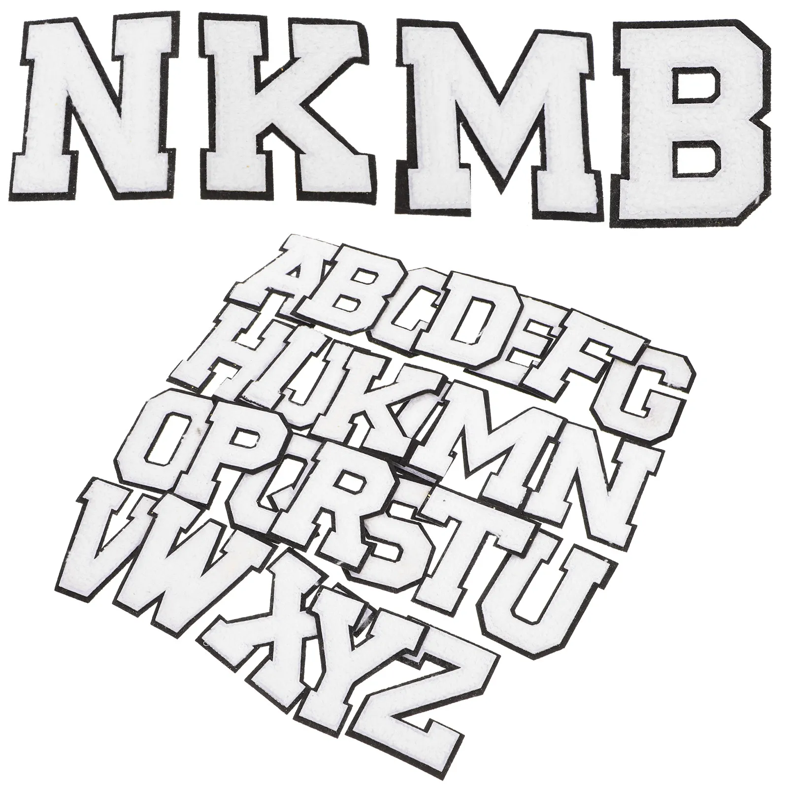 

52 шт. вышитых нашивок-букв для одежды, джинсовых курток, рюкзаков, большие термоаппликации-буквы для шитья и ремонта