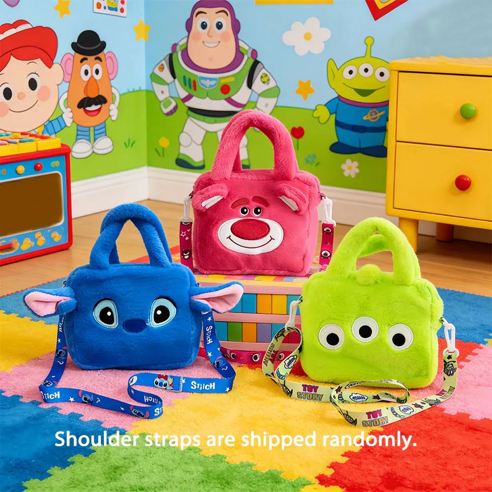 Disney Stitch Shoulder bag, Lotso Shoulder bag,  This portable cute and stylish Shoulder bag can also be used as a shoulder bag.