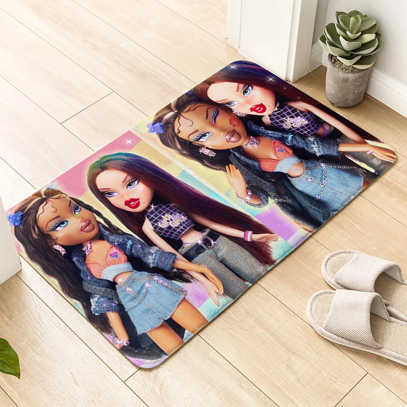 Digital Print Cartoon Carpet Living Room D-Bratzs Hallway Bathroom Floor Mats for Home Washable Non-slip Kitchen Bedroom Rug