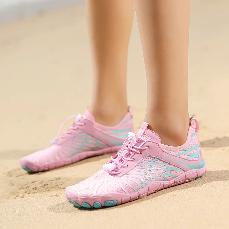 Chaussures de natation respirantes à séchage rapide pour femmes, chaussures d'eau, semelle extérieure en caoutchouc, chaussures de plage décontractées, fitness, cyclisme