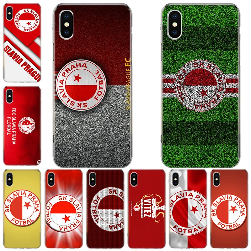 Sk Slavia Praha Czech Republic Phone Case For Apple Iphone 12 Mini 14 13 15 Pro Max 11 X XS XR 16 Plus Funda Cover Shel