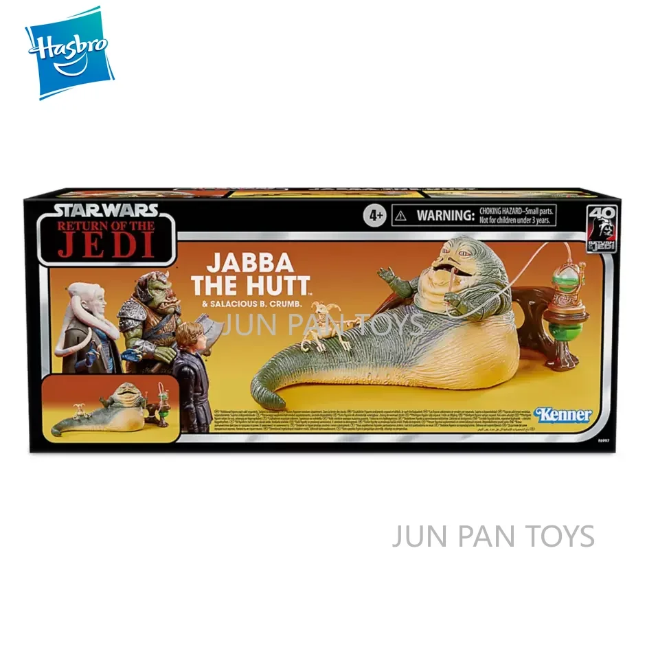 Hasbro Star Wars El regreso del Jedi La serie negra Jabba the Hutt y Salacious B. Crumb Conjunto de figuras de acción Juguete coleccionable para niño