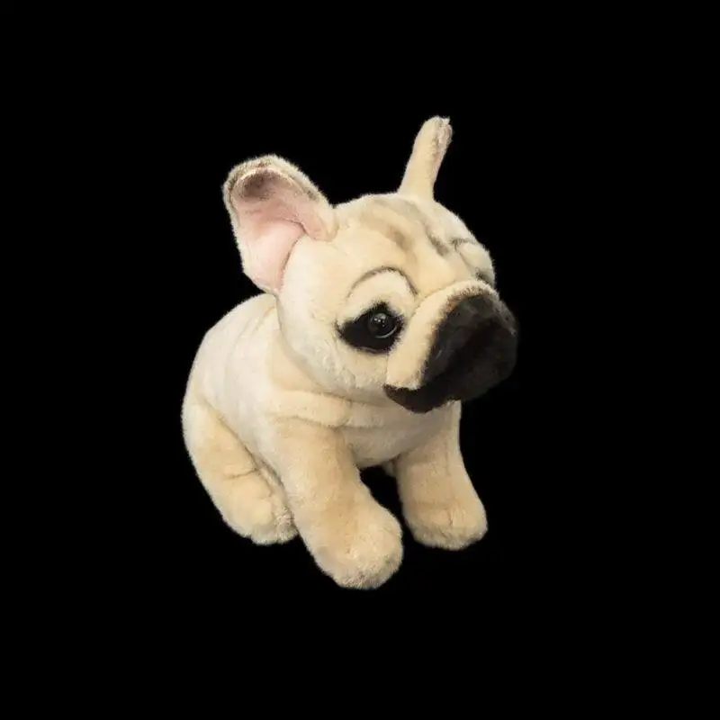 Cute French Bulldog Plush Toy in Light Brown Color Realistic French Bulldog Doll Simulation Stuffed Doll Kawaii Toy Gifts