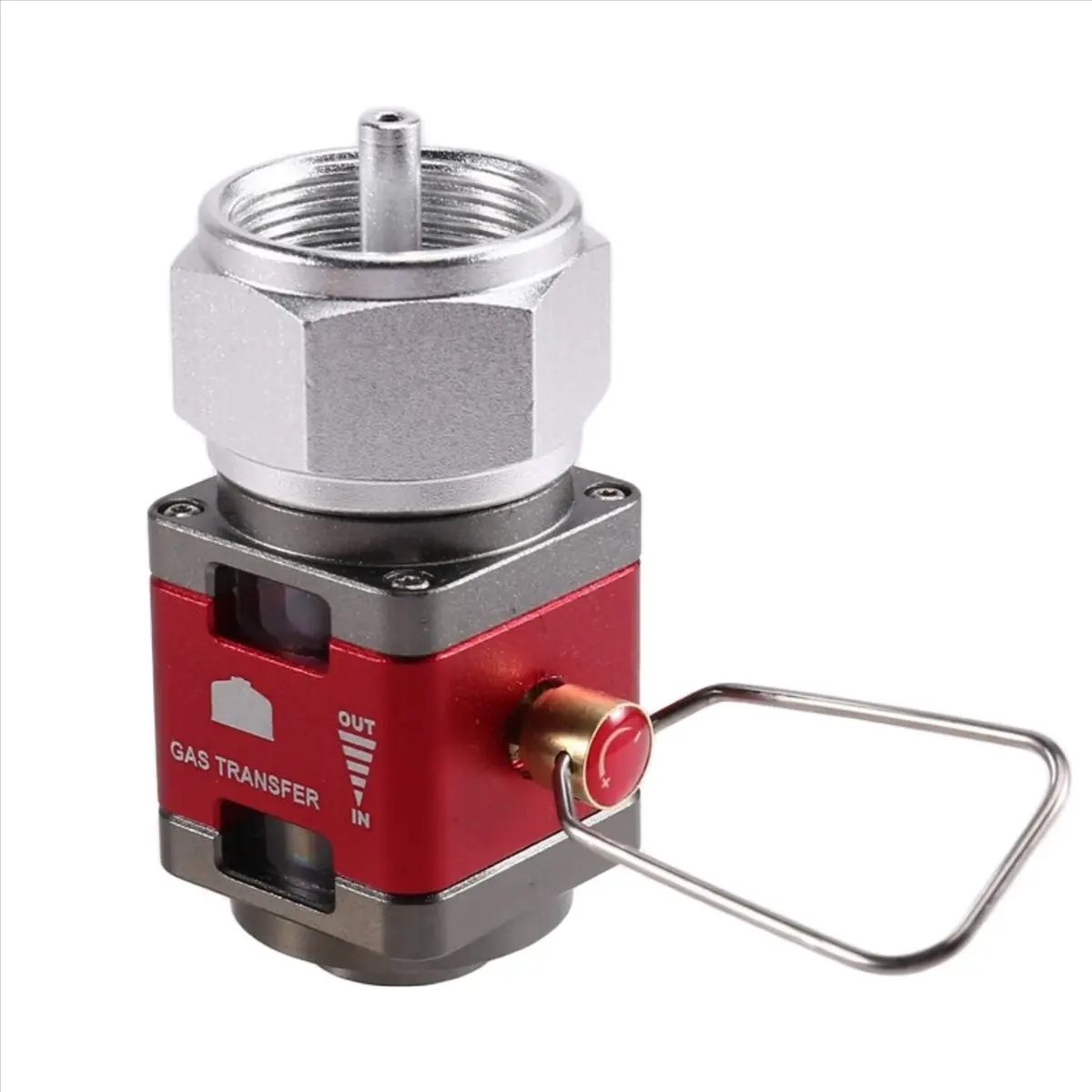 ●  Outdoor Camping Visual Gas Tank Converter Tank Gas Refill Adapter Gas Adapter Flat Tank Converter Propane Tank