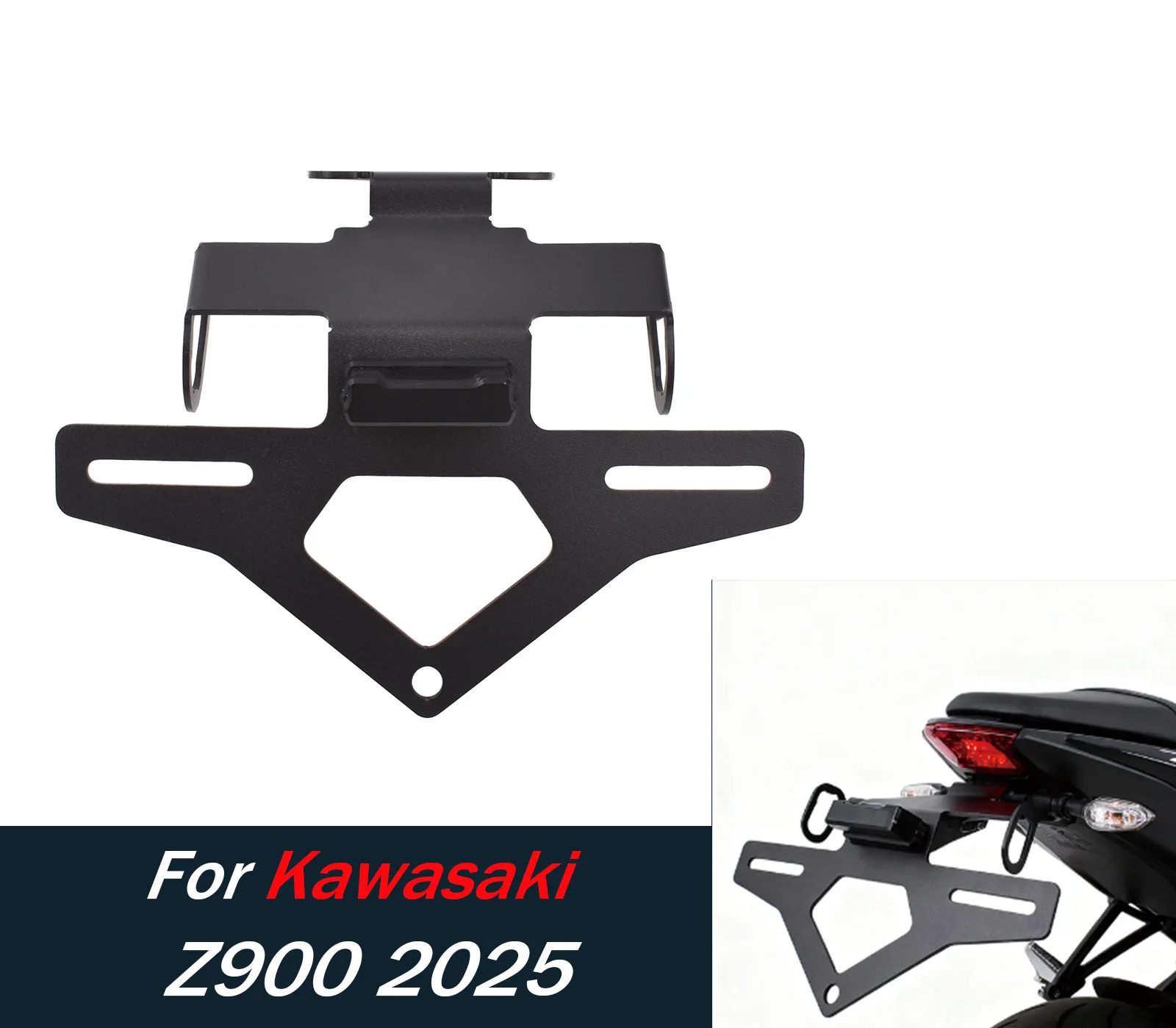 

Для Z900 короткий хвост аккуратный держатель номерного знака задний хвост чистая рамка номерного знака для Kawasaki Z900 2025 аксессуары для мотоциклов