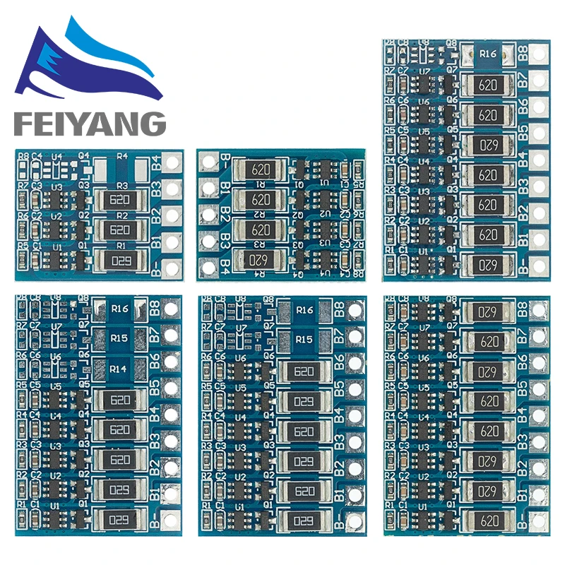 3S 4S 5S 6S 7S 8S 21V 4.2v Li-ion Board 18650 Balancer Charge Balncing Full Balance Battery Function Holder Lipo Power Supply