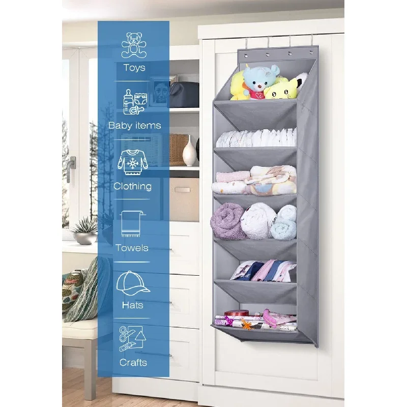 

Door Shoe Rack Foldable With Deep Pockets For 12 Pairs Of Shoe Organizer Over The Door Hanger For Closet And Dorm Narrow Storag