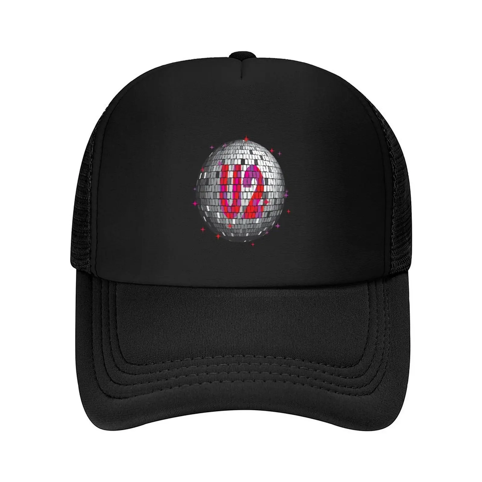 

U2 Disco Ball Pink Baseball Cap Anime Hat luxury woman cap Rave golf hat genuine Women Beach Fashion Men's