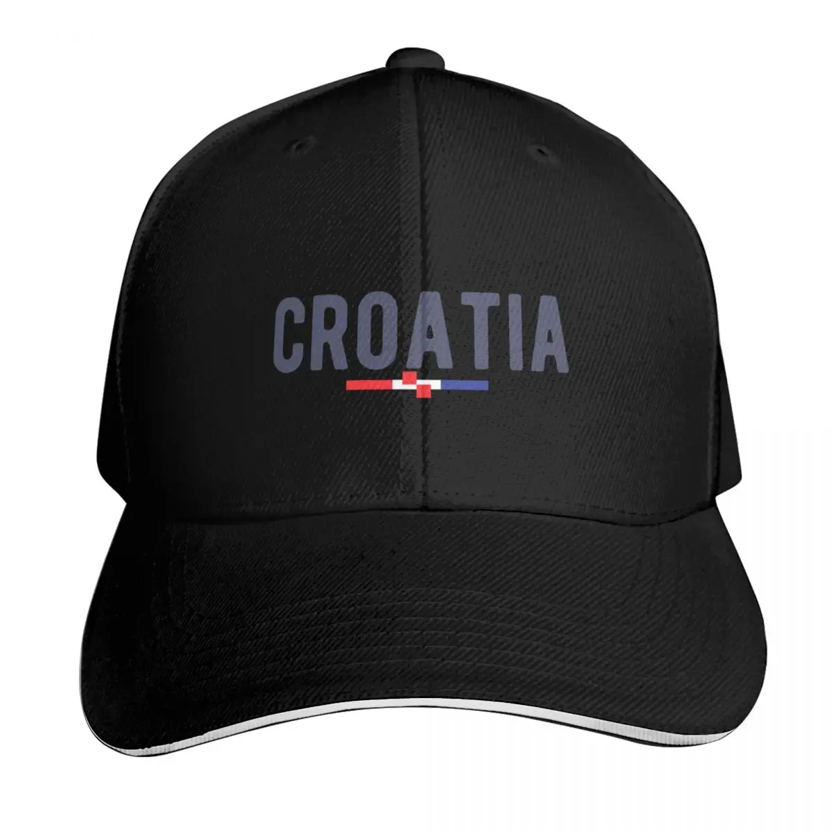Croatia Hrvatska Croazia Minimalistic Casual Typography Baseball Cap Visor Military Cap Man birthday Sunhat Mens Women's