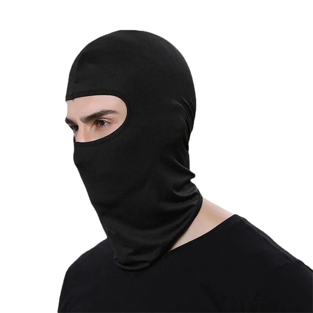 New Solid Color Balaclava Elastic Breathable Full Face Mask Climbing Anti-Ultraviolet Full Face Cycling Cap Outdoor Sports