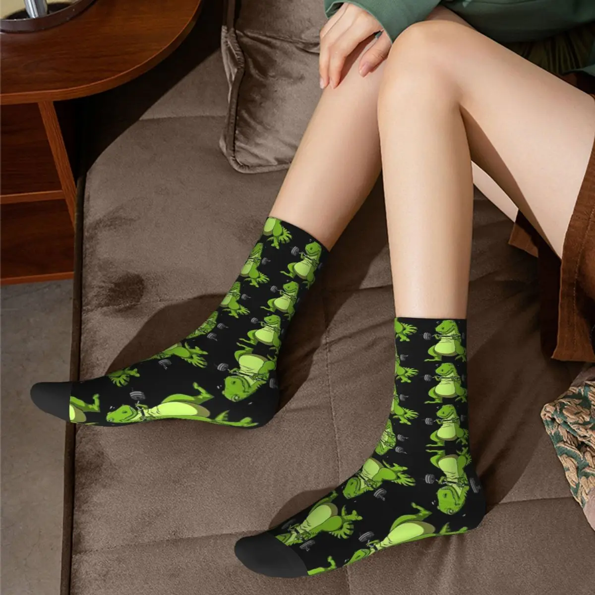 T-Rex Dinosaur Fitness Socks Harajuku High Quality Stockings All Season Long Socks Accessories for Unisex Gifts