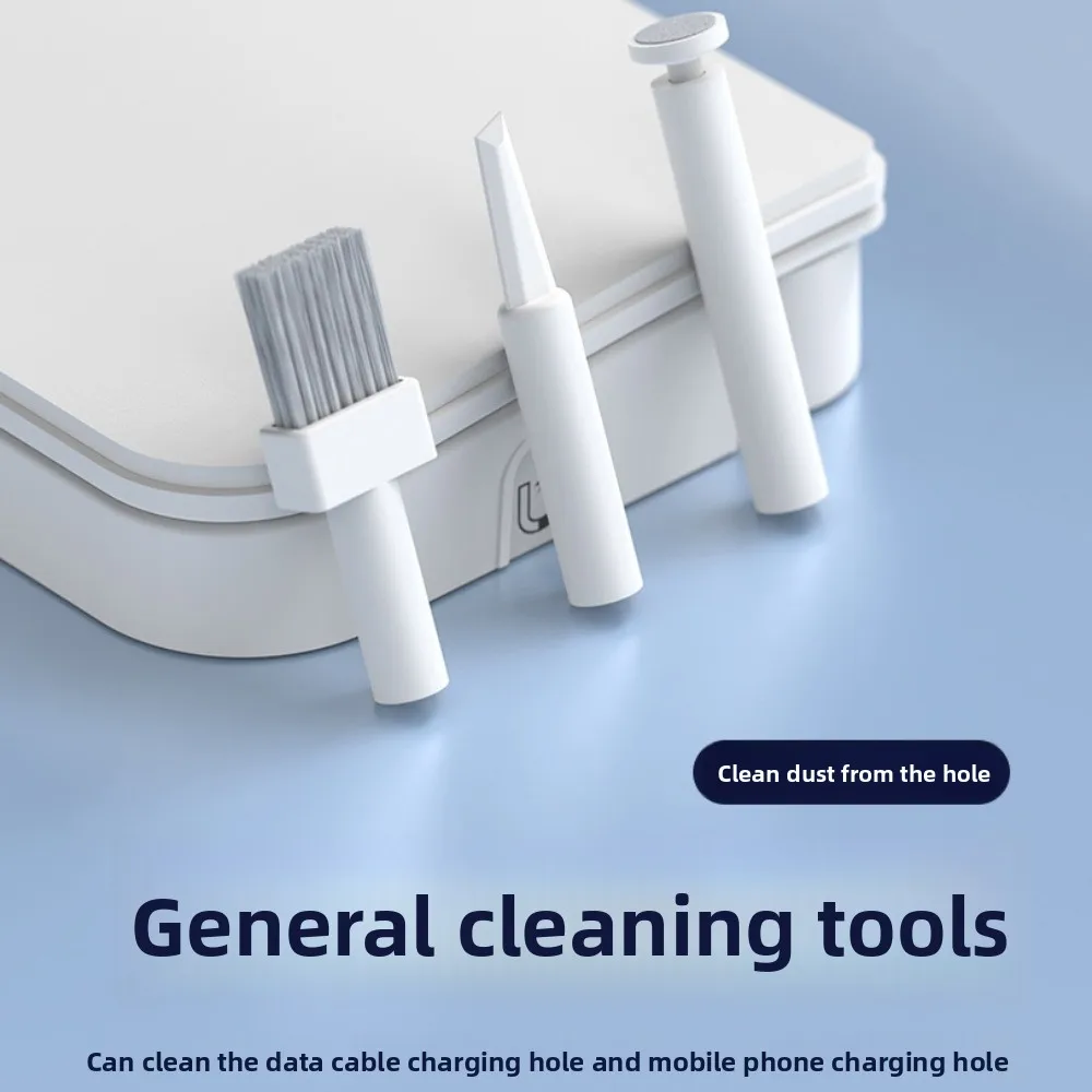 وسادة المعصم أدوات تنظيف الكمبيوتر 22 في 1 مجموعة أدوات تنظيف لوحة المفاتيح الرغوية الناعمة تنظيف الشاشة سماعة أذن صغيرة مجموعة فرشاة تنظيف سماعات الأذن #4
